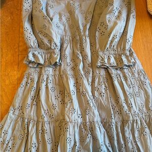 Madewell - Dusty Blue Eyelet Dress